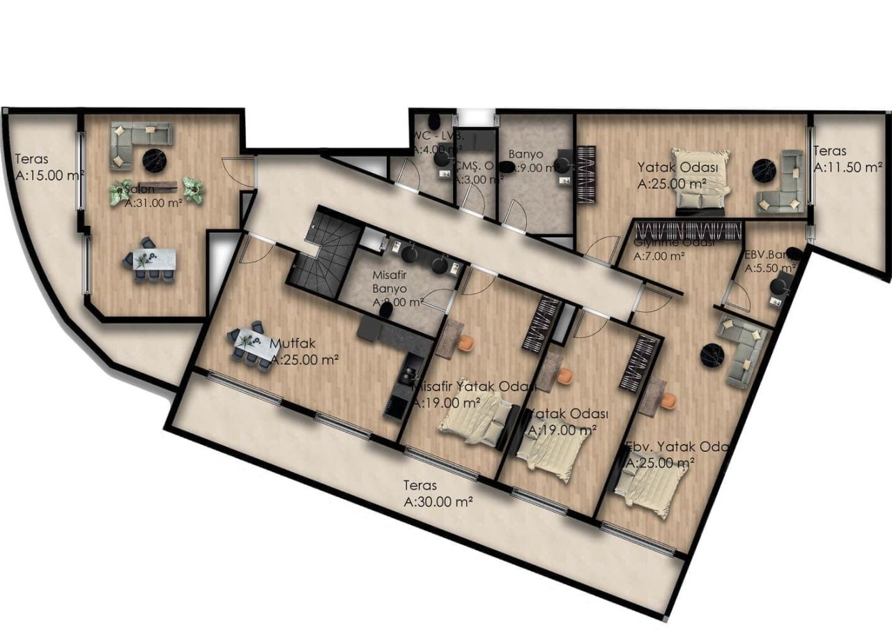 Flat in Gazipasa, Turkey, 60 m² - picture 6