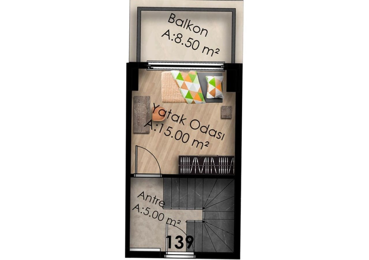 Flat in Gazipasa, Turkey, 60 m² - picture 7