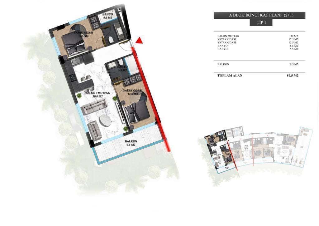 Appartement à Alanya, Turquie, 50 m² - image 8