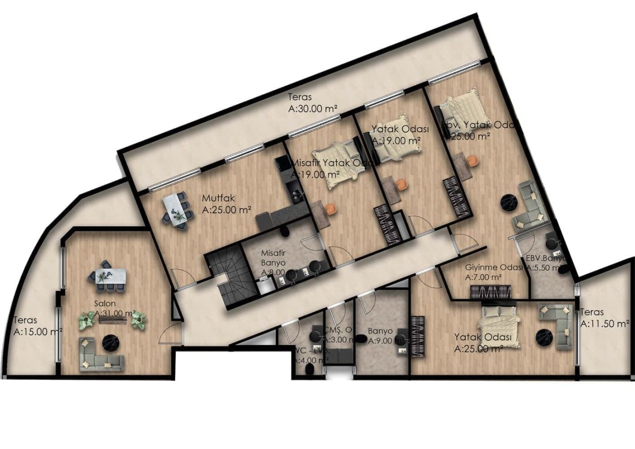 Flat in Gazipasa, Turkey, 60 m² - picture 8