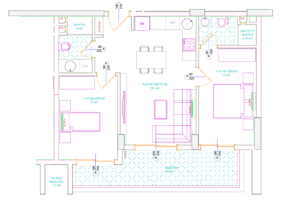 Piso en Avsallar, Turquia, 105 m² - imagen 9
