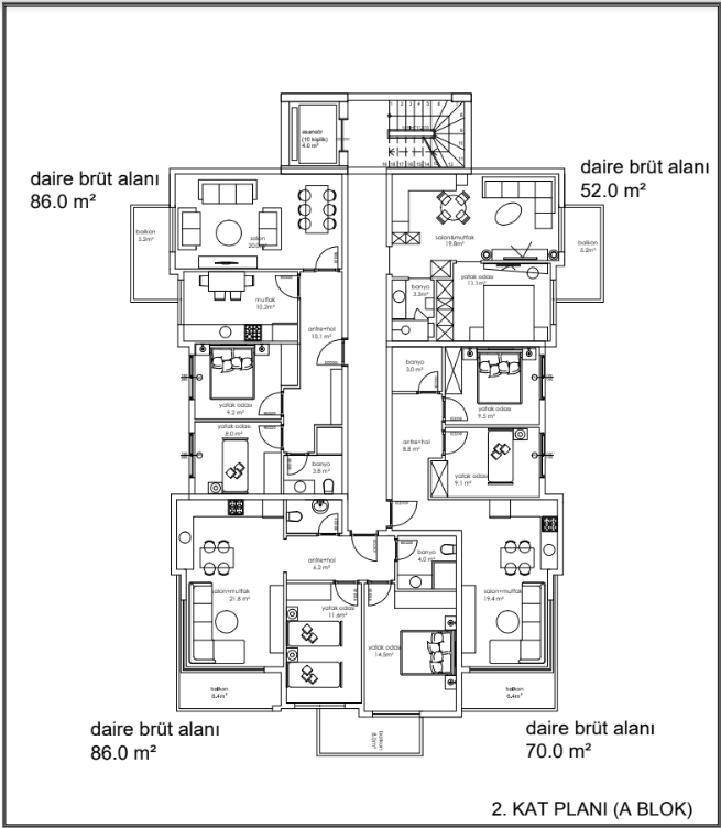 Propiedad comercial en Kestel, Turquia, 56 m² - imagen 10
