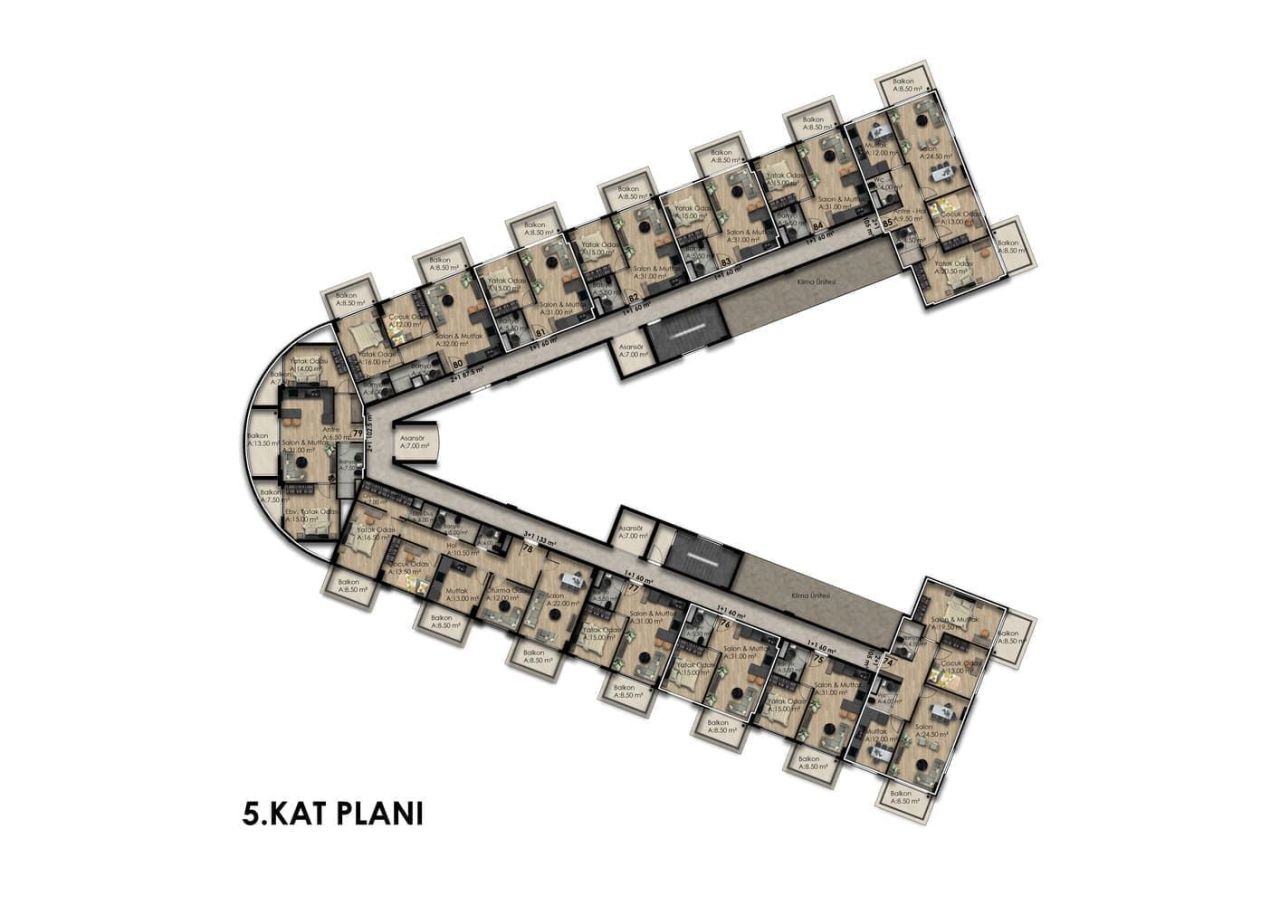 Flat in Gazipasa, Turkey, 60 m² - picture 10