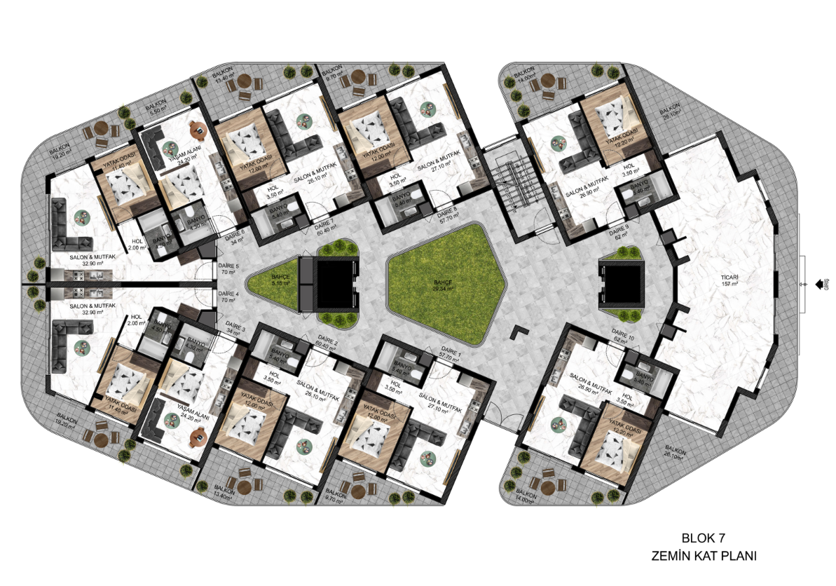 Flat in Guzelyurt, Cyprus, 34 m² - picture 11