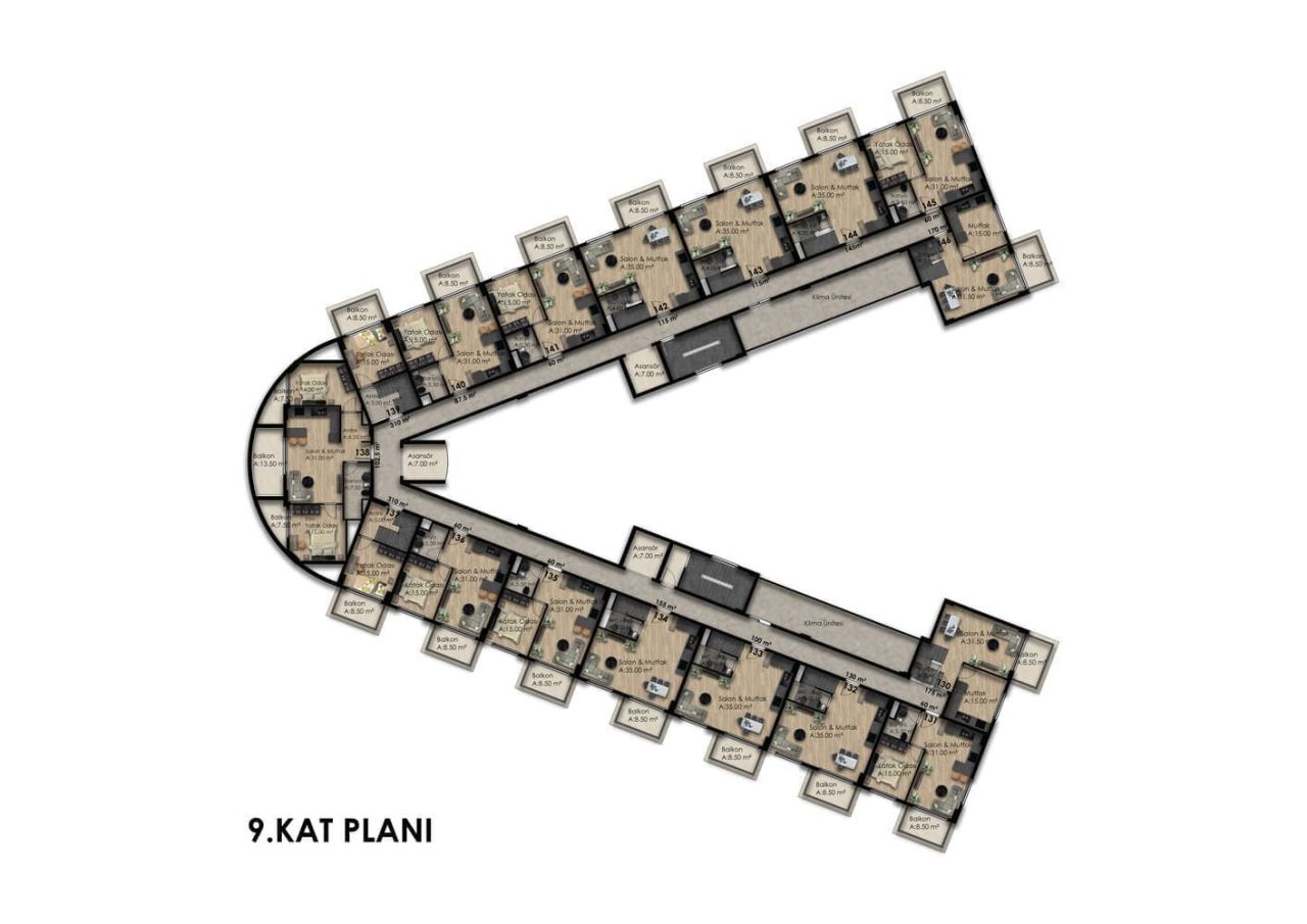 Flat in Gazipasa, Turkey, 60 m² - picture 11