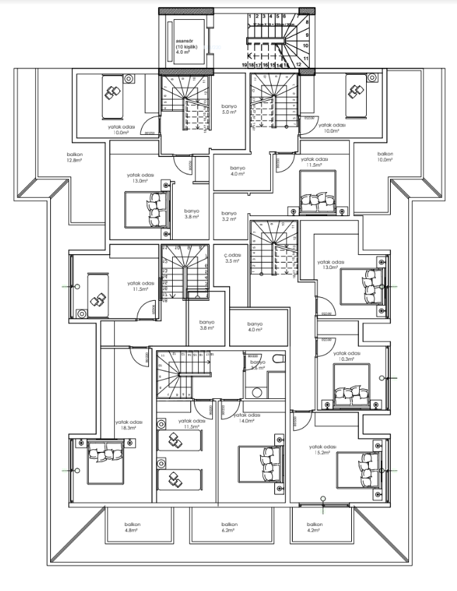 Propiedad comercial en Kestel, Turquia, 56 m² - imagen 12