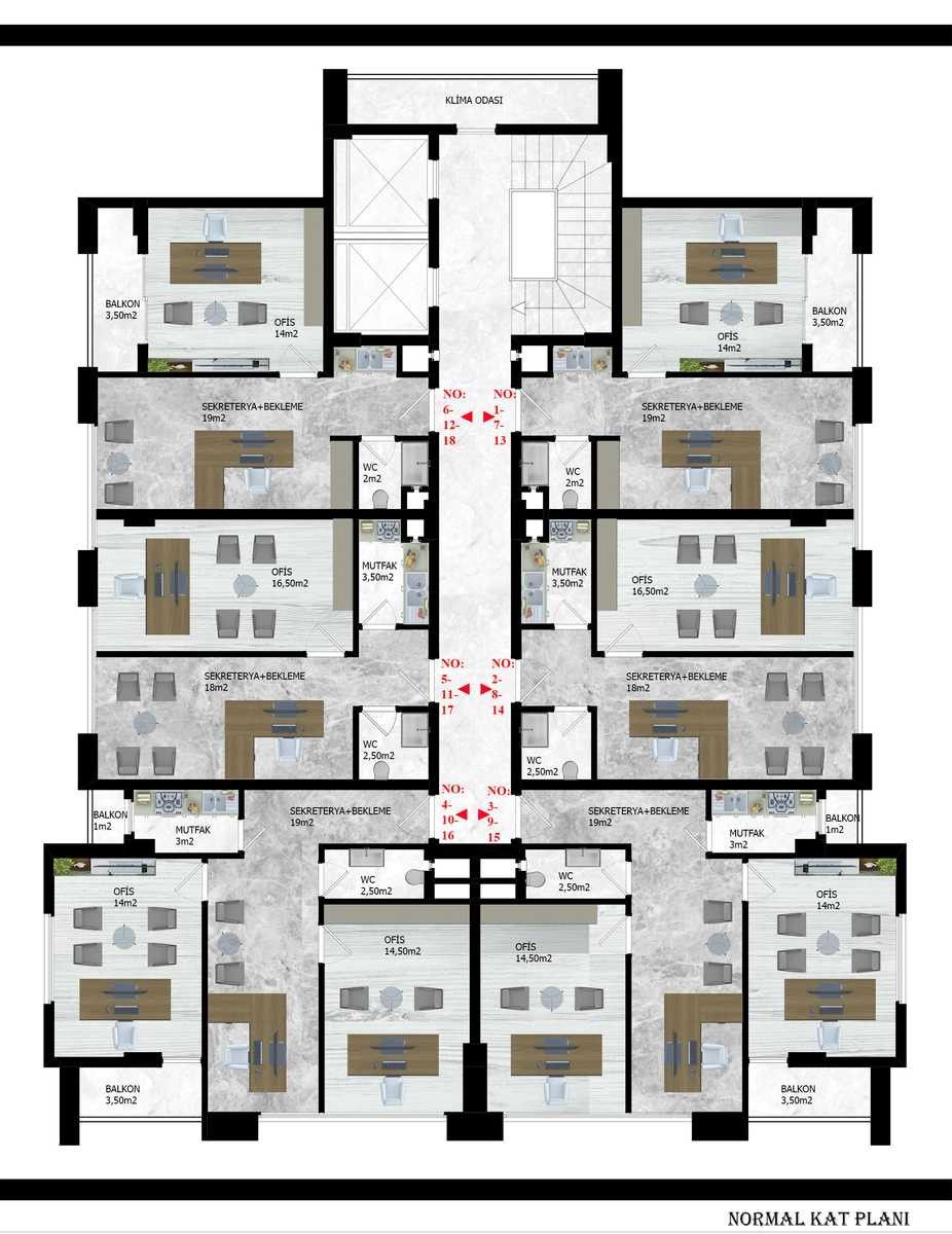 Gewerbeimmobilien in Alanya, Türkei, 43 m² - Foto 14