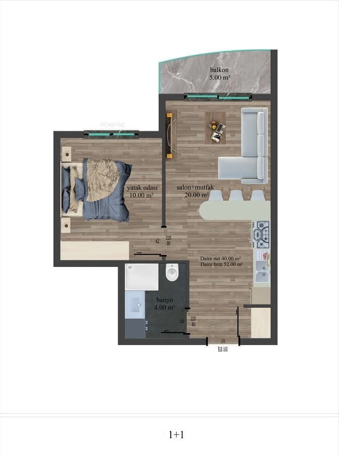 Flat in Alanya, Turkey, 52 m² - picture 18