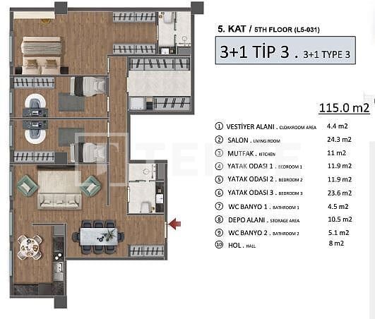 Appartement à Beylikdüzü, Turquie, 181 m² - image 13