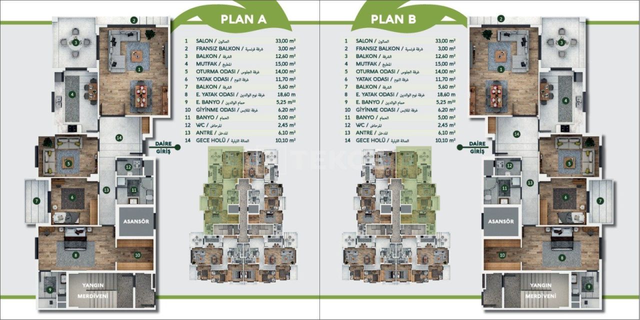 Appartamenti Yomra, Turchia, 190 m² - foto 11