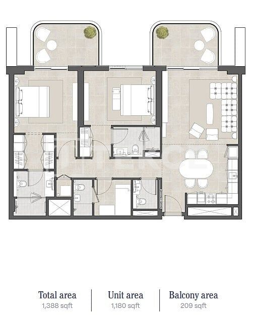 Appartamenti Damac Hills, EAU, 124 m² - foto 15