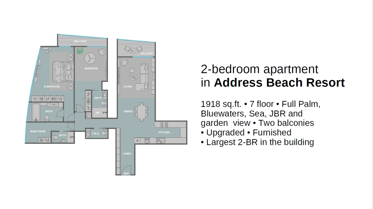 Appartamento a Dubai, EAU, 137 m² - foto 3