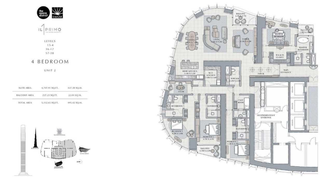 Appartement à Dubaï, EAU, 980 m² - image 13