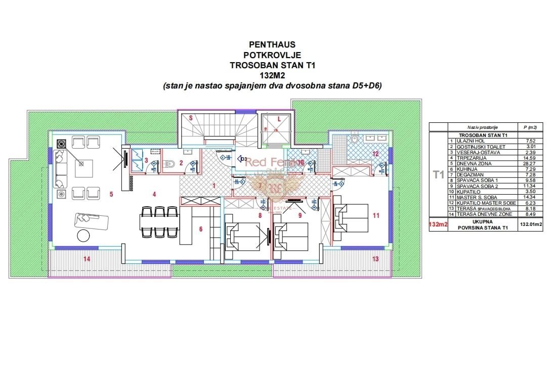 Piso en Kotor, Montenegro, 132 m² - imagen 5
