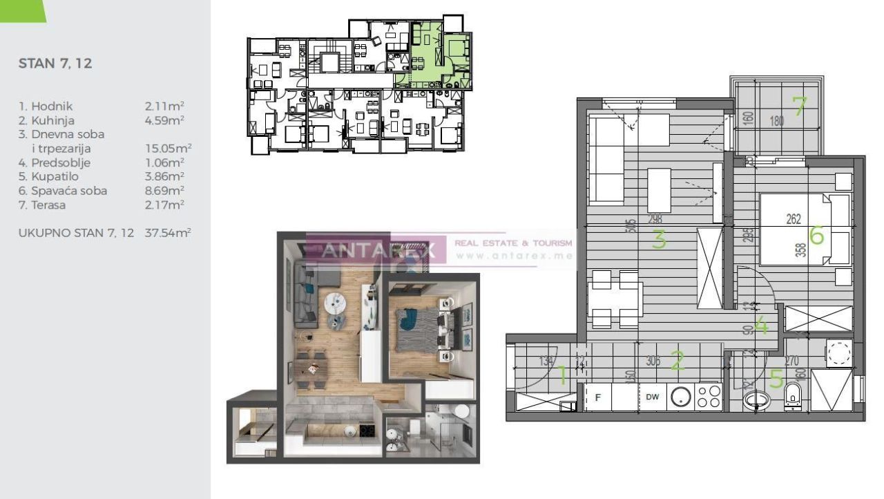 Apartment in Bijela, Montenegro, 107 m² - Foto 16