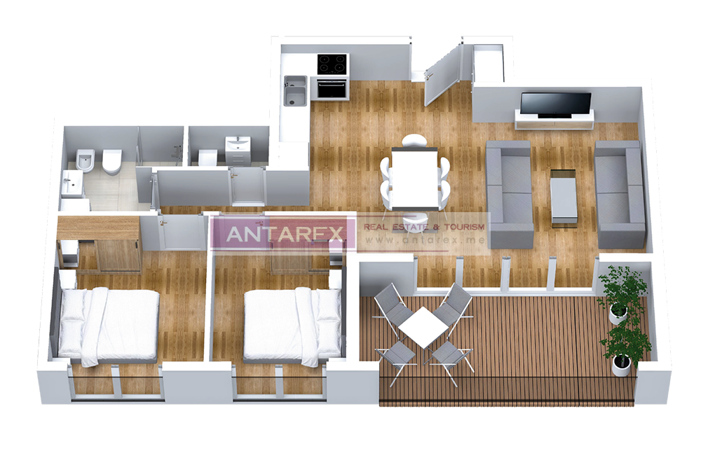 Apartment in Becici, Montenegro, 73.5 m² - Foto 10