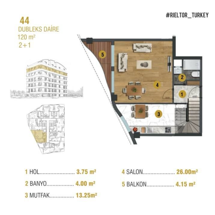 Investment project in Antalya, Turkey, 57 m² - picture 13