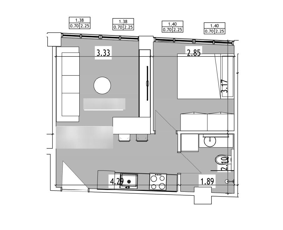 Appartement à Thessalonique, Grèce, 43 m² - image 1