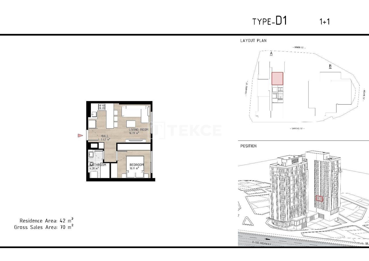Apartamento en Estambul, Turquia, 75 m² - imagen 18