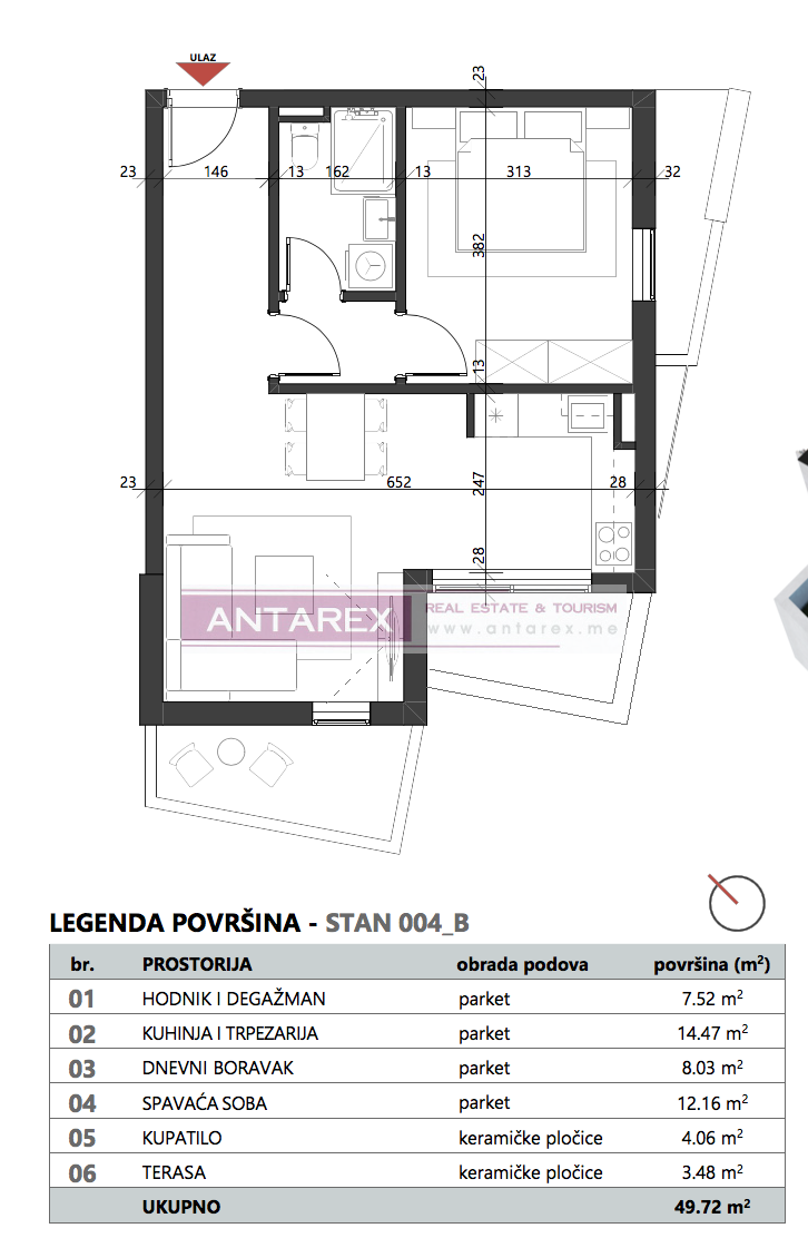 Apartment in Petrovac, Montenegro, 46 m² - Foto 19