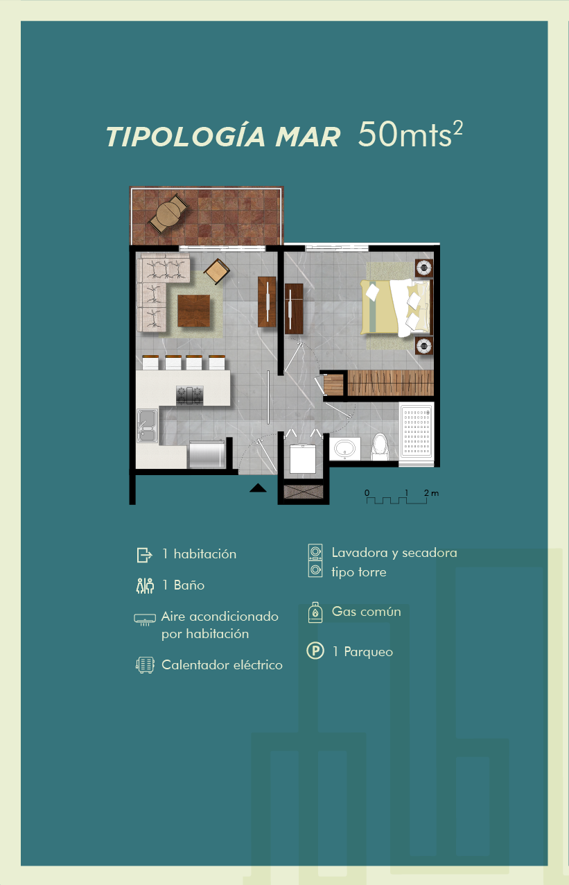 Apartamento en Punta Cana, República Dominicana, 50 m² - imagen 14