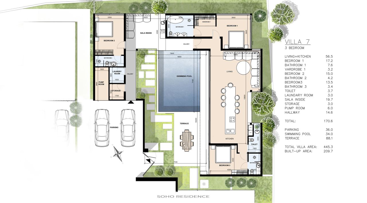 Villa à Ko Samui, Thaïlande, 170.6 m² - image 3