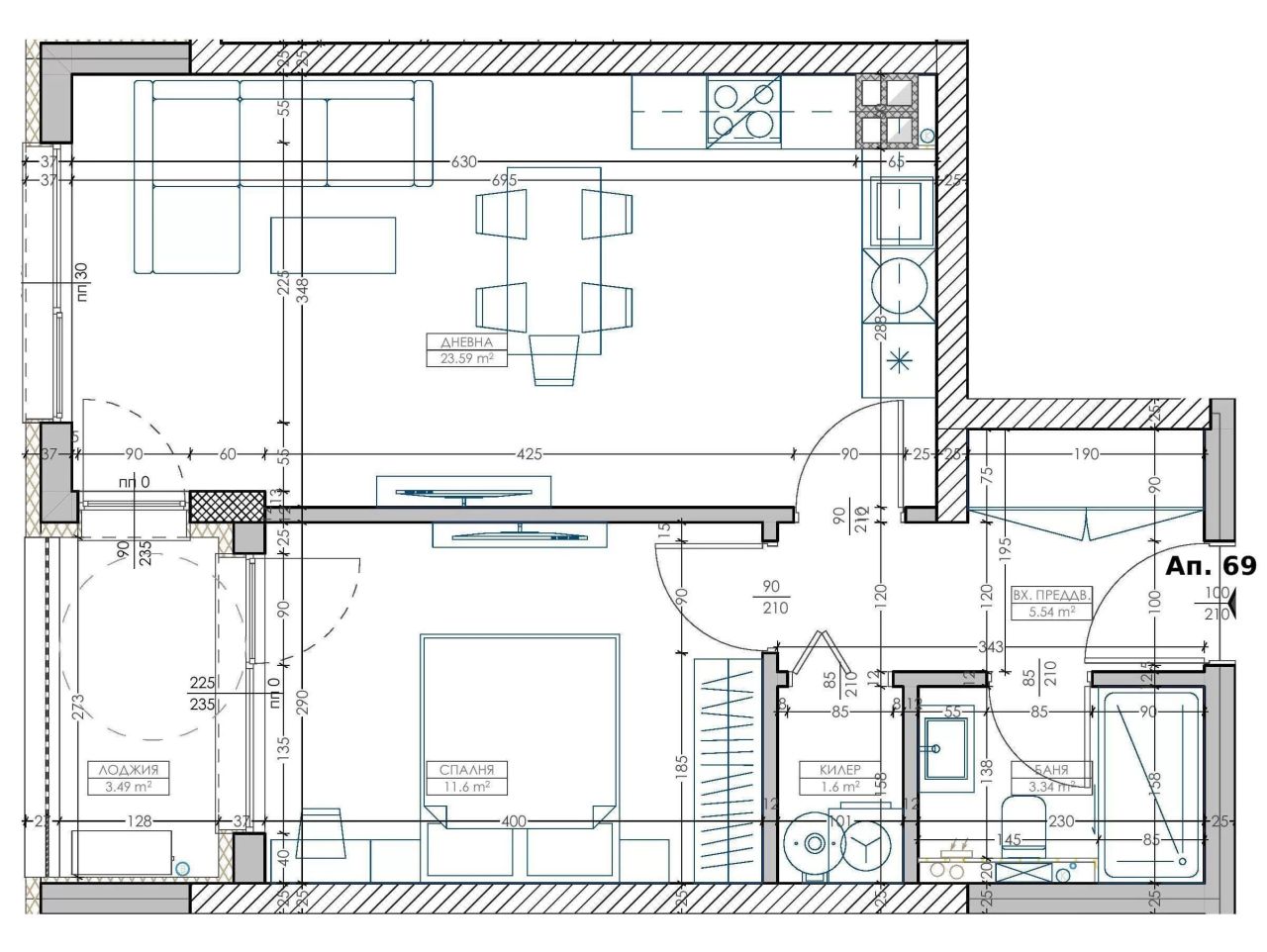 Piso en Varna, Bulgaria, 69 m² - imagen 1