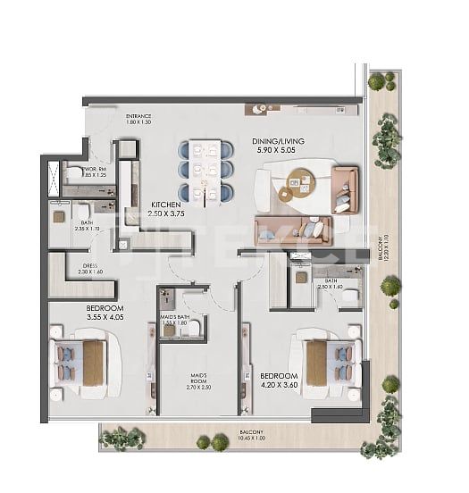 Apartment in Dubai, VAE, 143 m² - Foto 17