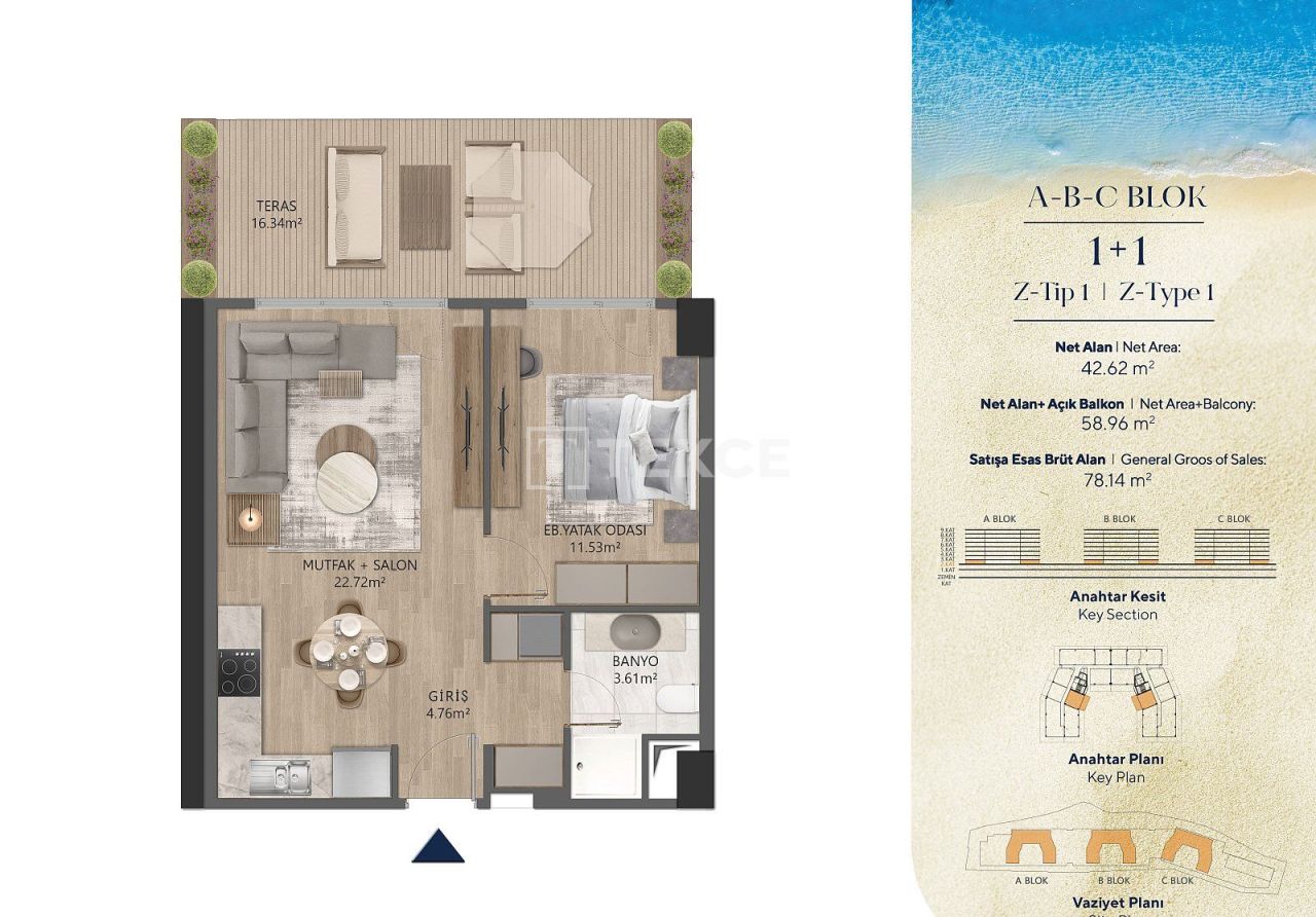 Appartement à Istanbul, Turquie, 60 m² - image 16