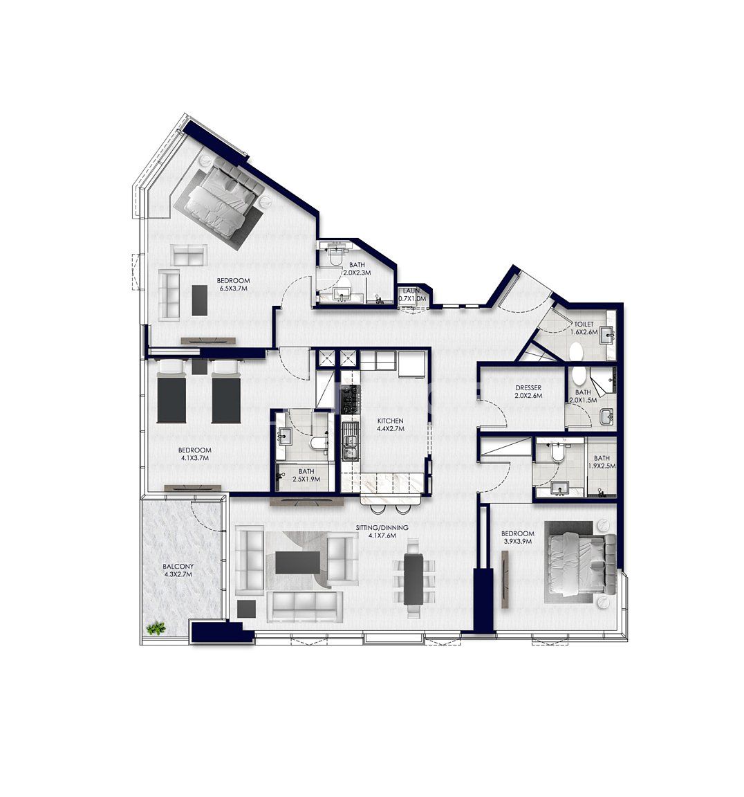 Penthouse Yas Island, EAU, 248 m² - image 12