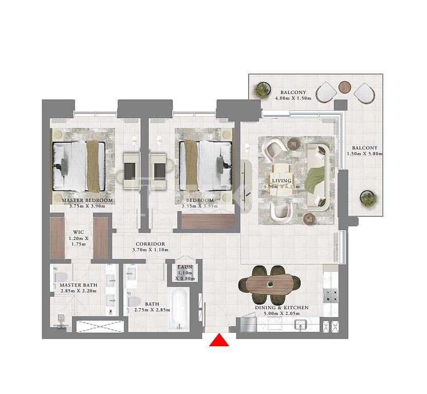 Apartamento en Dubái, EAU, 114 m² - imagen 11