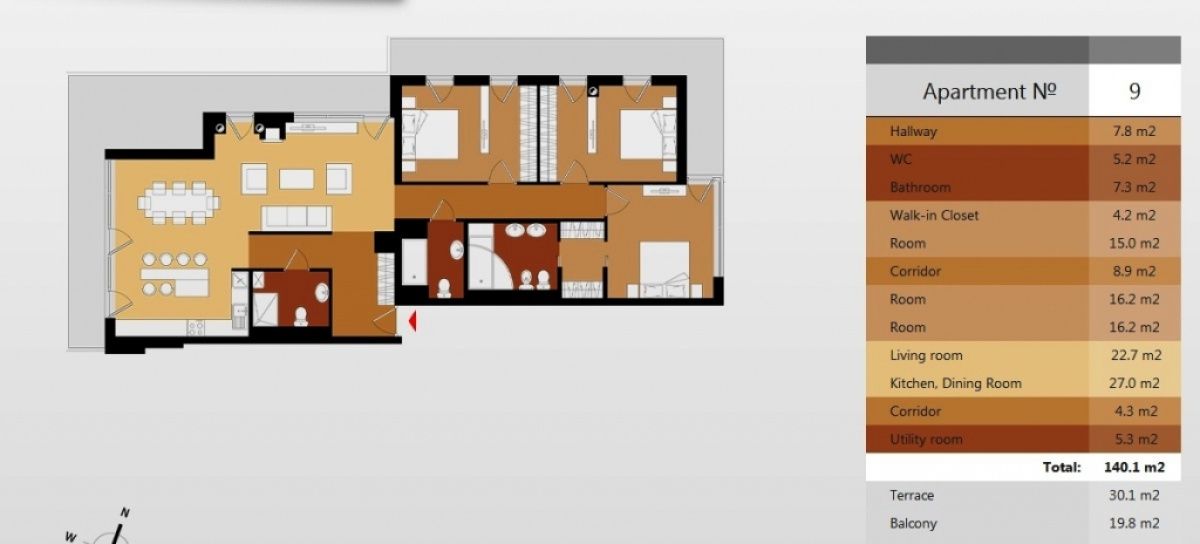 Flat in Bulduri, Latvia, 140 m² - picture 2