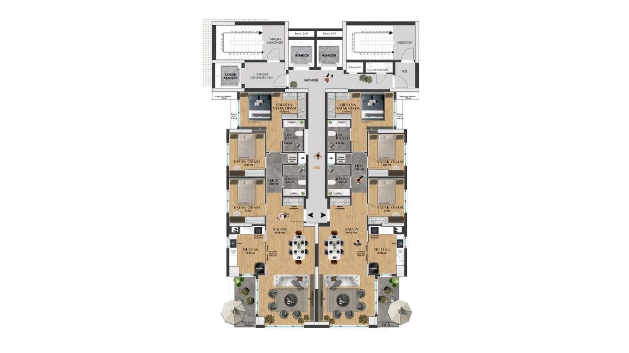 Appartamento a Antalya, Turchia, 125 m² - foto 19