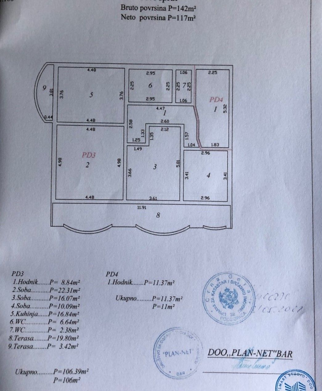 Appartamento a Bar, Montenegro, 106.4 m² - foto 12