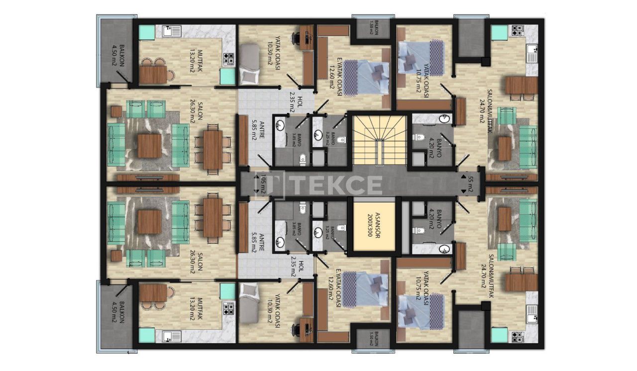 Apartamento en Antalya, Turquia, 55 m² - imagen 18