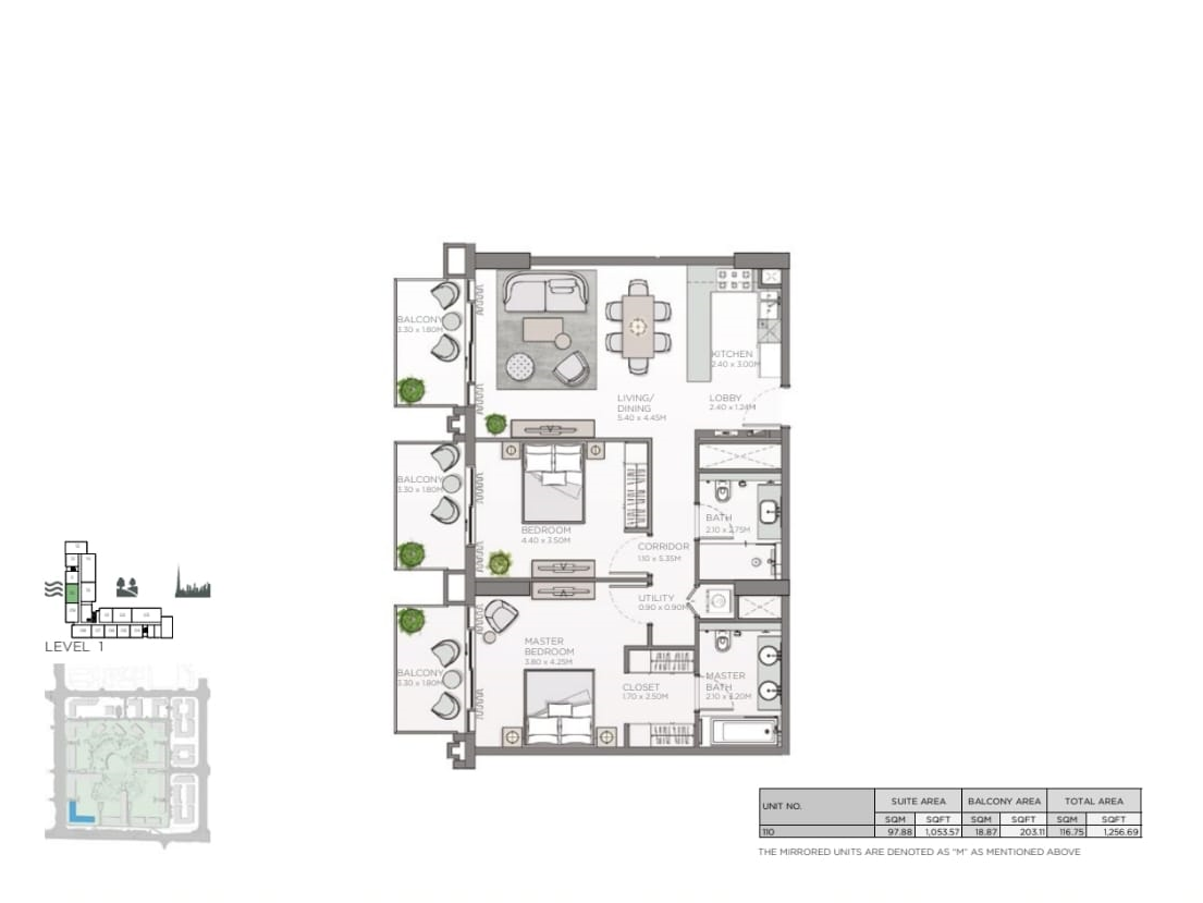 Piso en Dubái, EAU, 116.75 m² - imagen 9