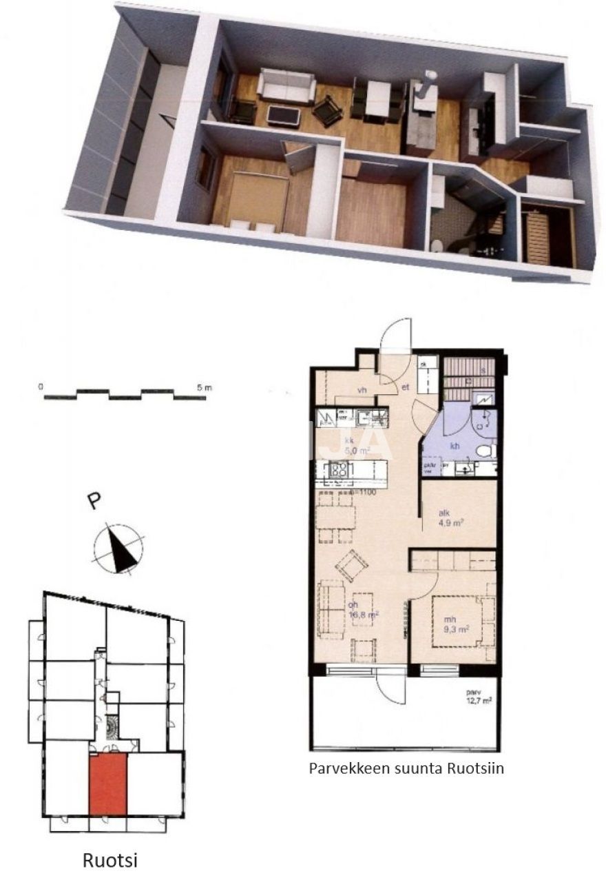 Apartamento Tornio, Finlandia, 54 m² - imagen 2