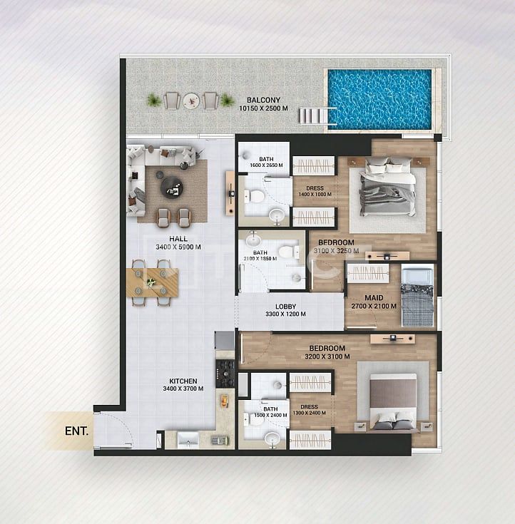 Appartamenti Liwan, EAU, 244 m² - foto 11