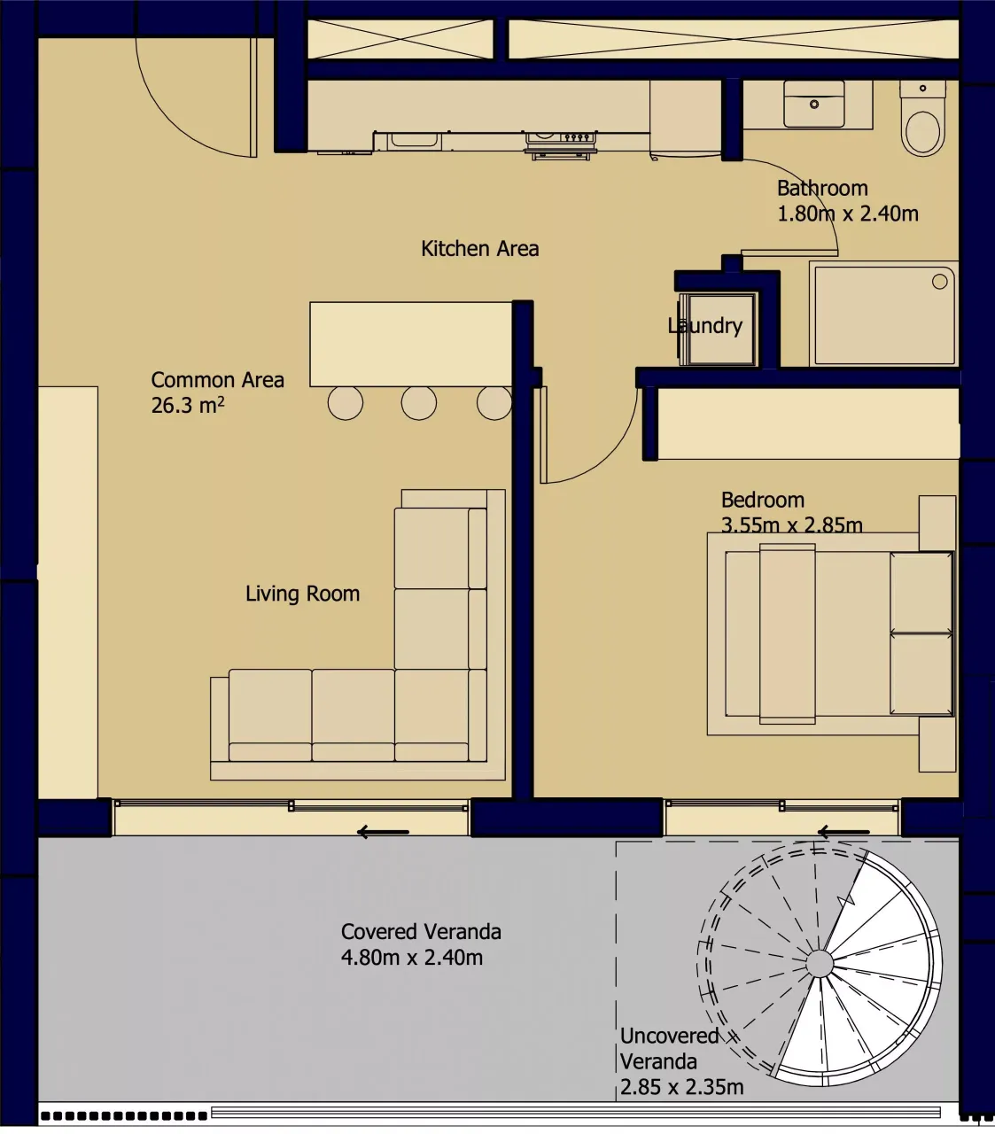 Penthouse in Limassol, Zypern, 65 m² - Foto 12