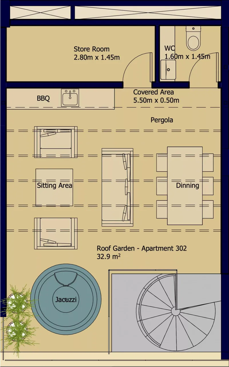 Penthouse in Limassol, Zypern, 65 m² - Foto 13
