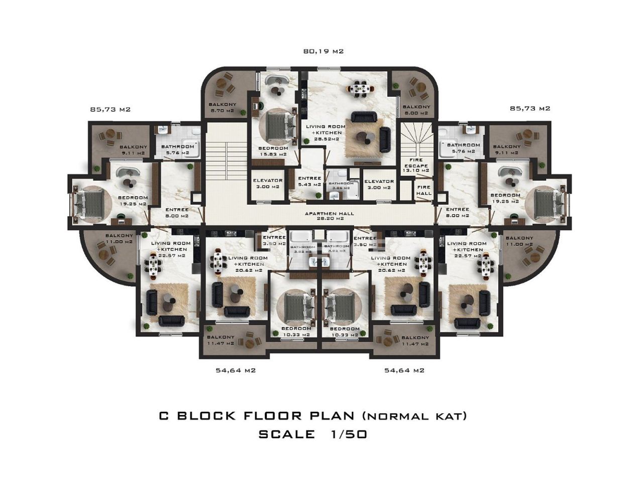 Penthouse in Alanya, Türkei, 125 m² - Foto 18