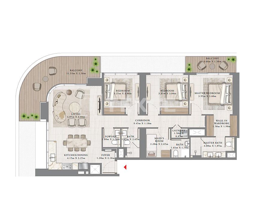 Apartamento en Dubái, EAU, 128 m² - imagen 11