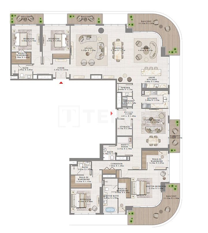 Apartamento en Dubái, EAU, 128 m² - imagen 12