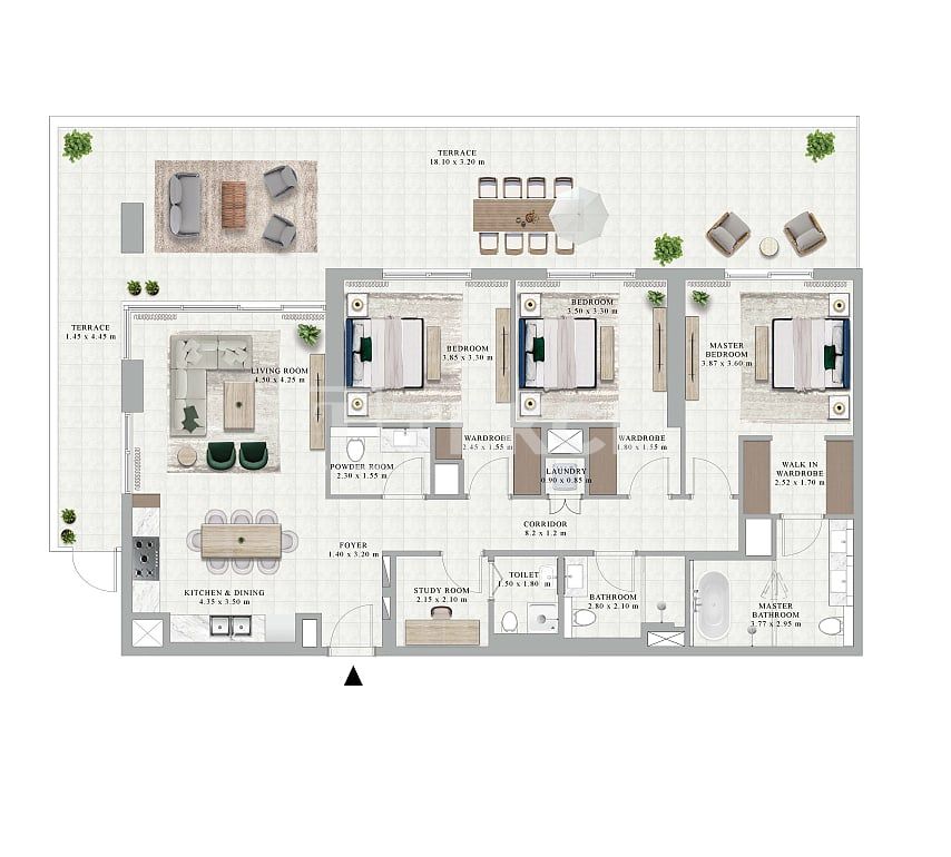 Apartamento en Dubái, EAU, 155 m² - imagen 9