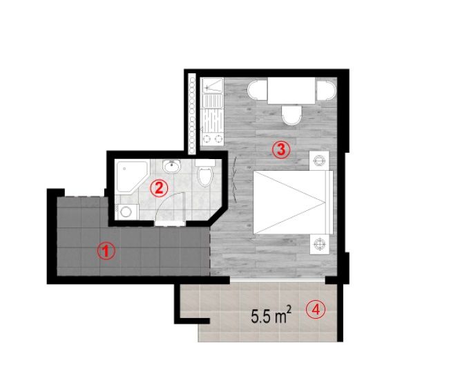 Flat in Batumi, Georgia, 32 m² - picture 6