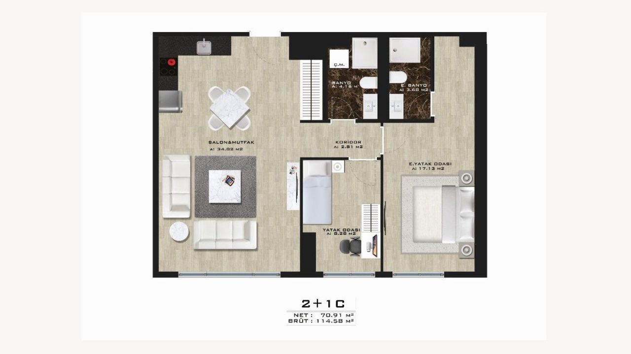 Piso en Estambul, Turquia, 35 m² - imagen 14