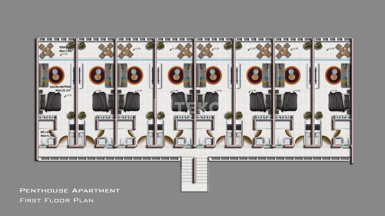 Penthouse in Gazimagusa, Cyprus, 78 m² - picture 18