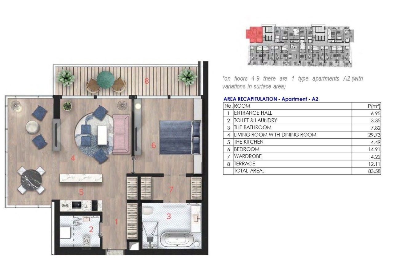 Appartamenti a Budva, Montenegro, 83.58 m² - foto 2