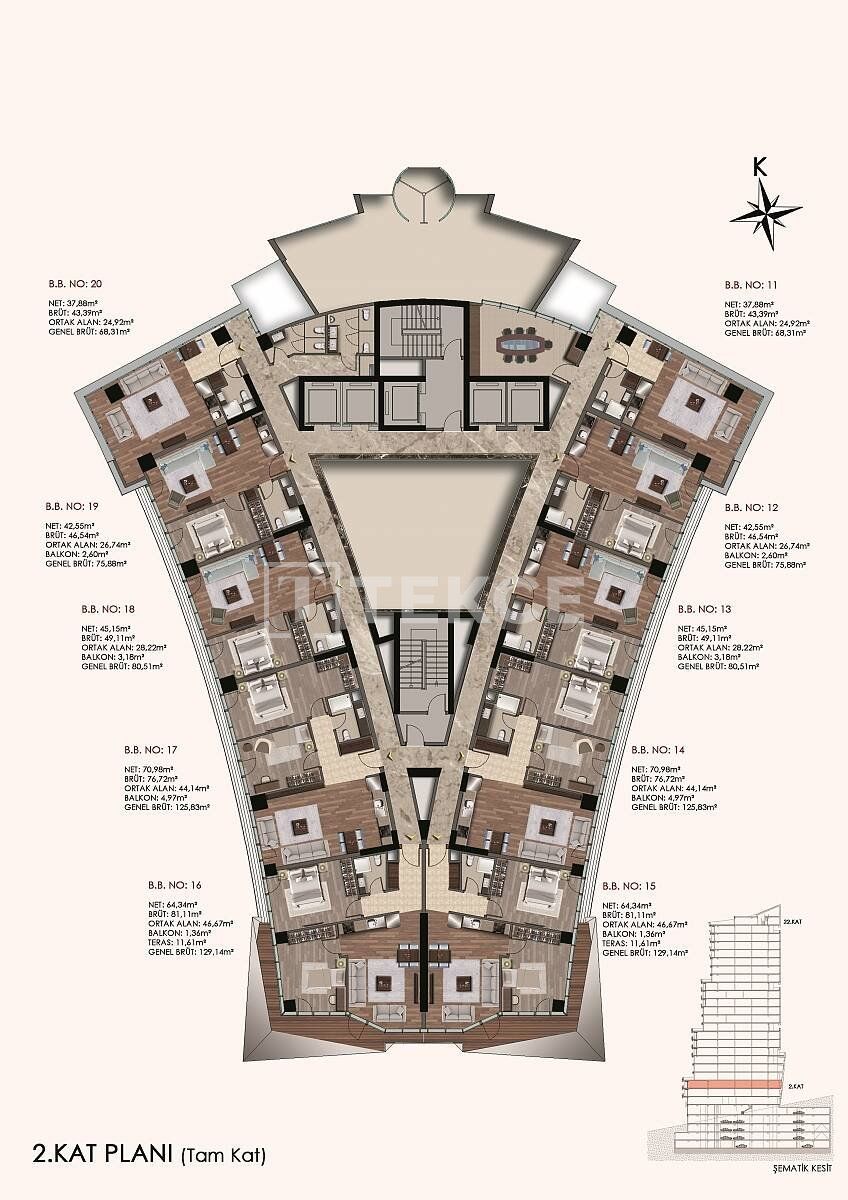 Apartment in Istanbul, Turkey, 130 m² - picture 17