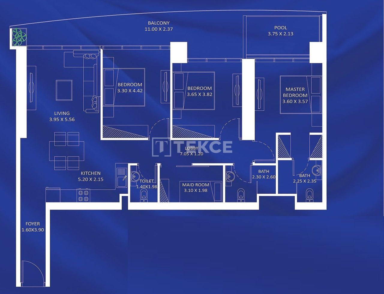Apartment in Dubai, VAE, 100 m² - Foto 18